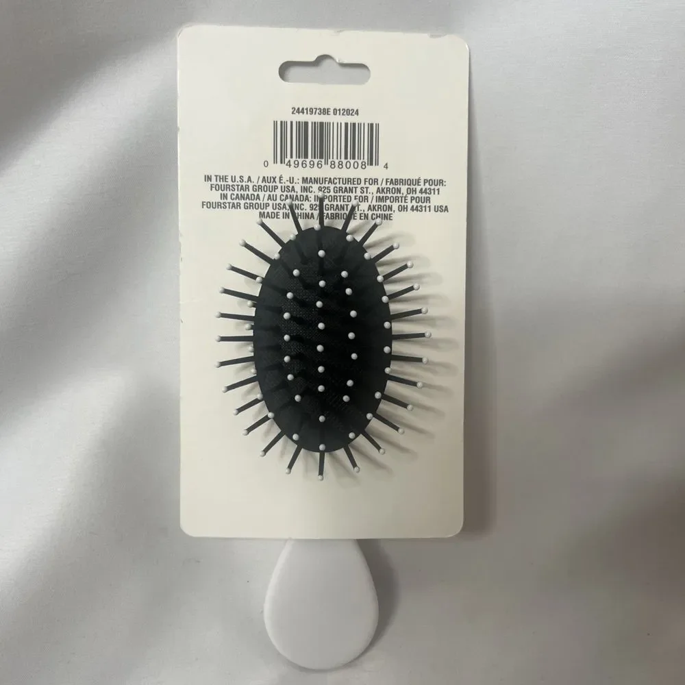 Bride Hairbrush B Color Wedding Floral‎ White Travel Mini Small Brush NEW